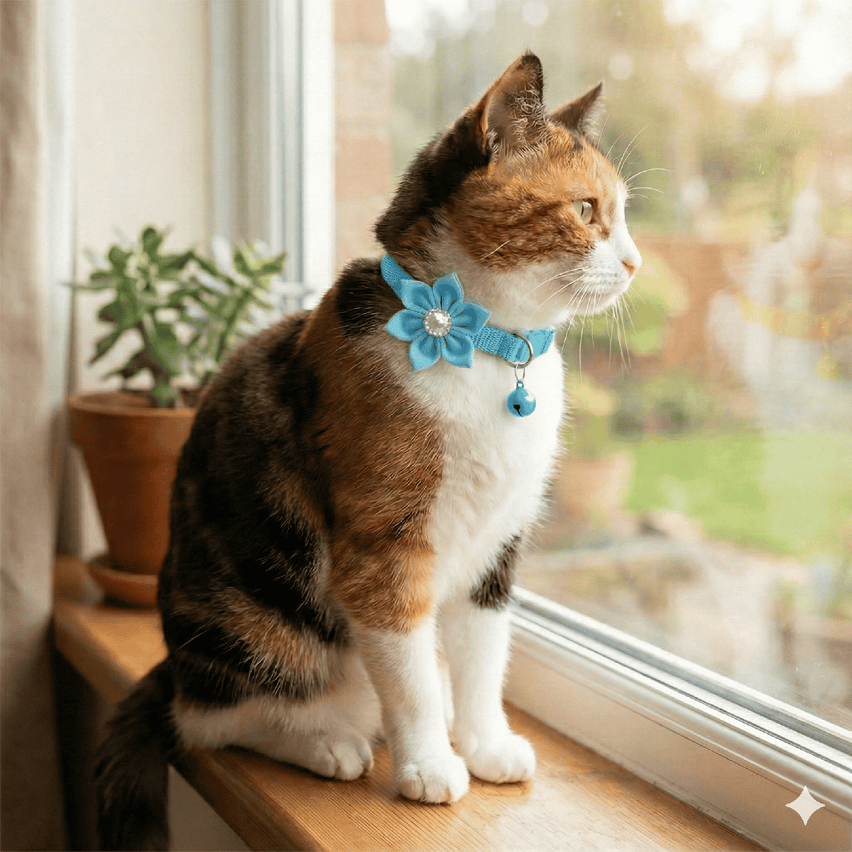 Diamond Flower Collar for Cats