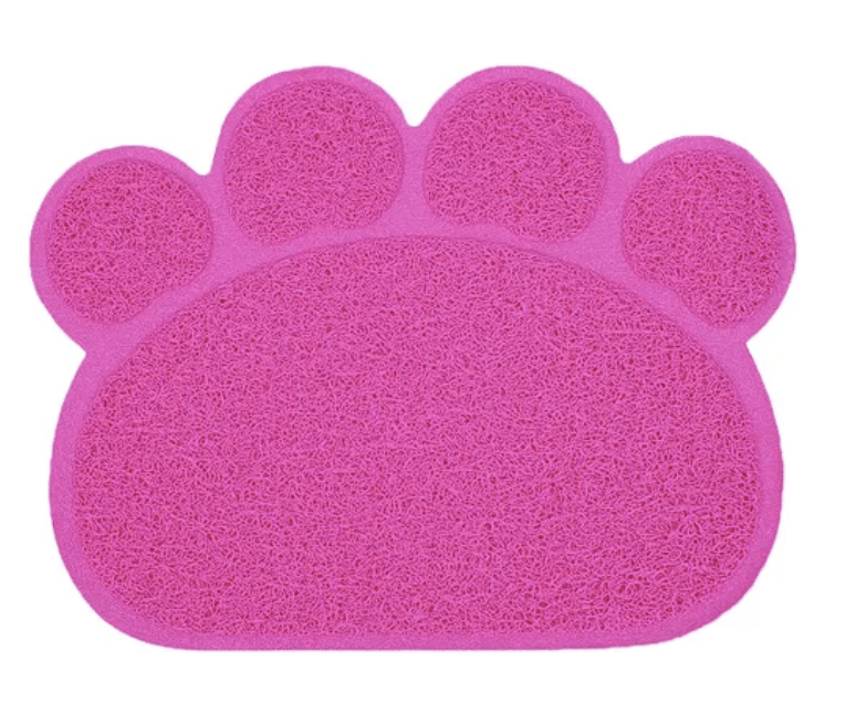 Non-Slip Paw Shaped Mat for Cat Litter Tray or Food Bowls