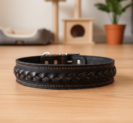 Original Leather Braided King Collar