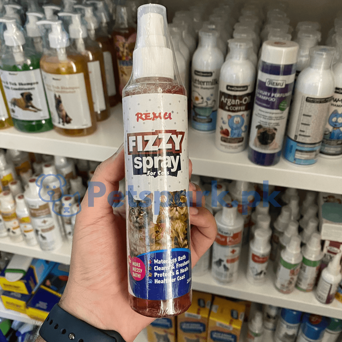 Remu Fizzy Spray Cat 200ML Cat Perfume - Waterless Bath