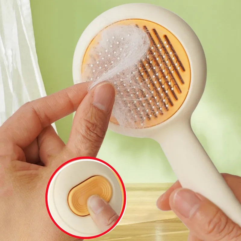 Easy Handle Self-Cleaning Hair Brush
