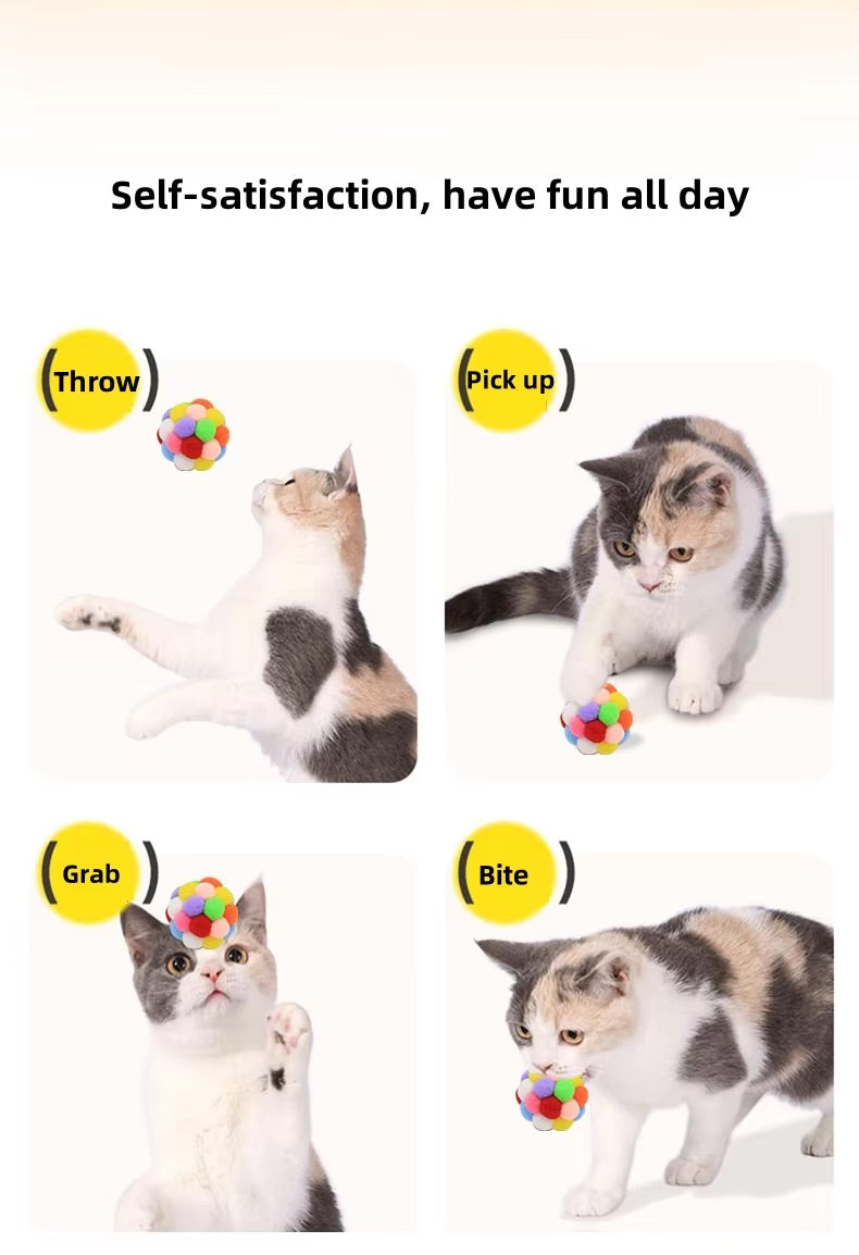 Wool Squeaky Colorful Interactive Toy for your Cat