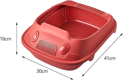Cartoon Large Litter Tray with Lid and Scoop
