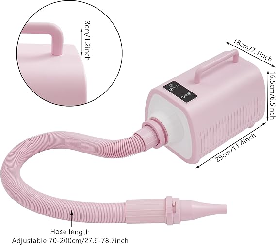 Professional Pet Hair Dryer with Adjustable Heat & Speed for Dogs & Cats