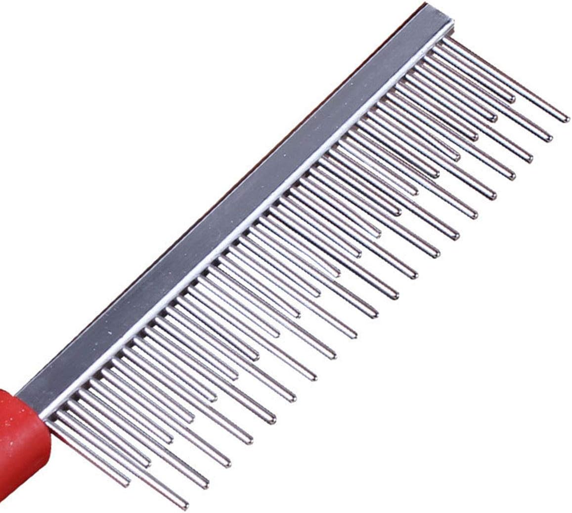 Pet Stainless Steel Comb With Plastic Handle