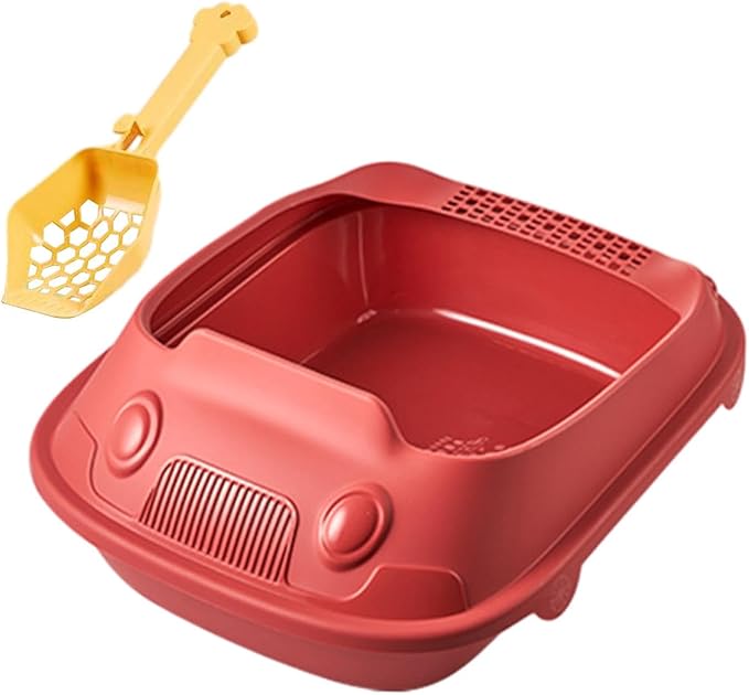 Cartoon Large Litter Tray with Lid and Scoop