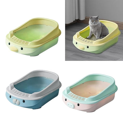 Cute Interchangable Animal Face Shape Litter Tray With Lid