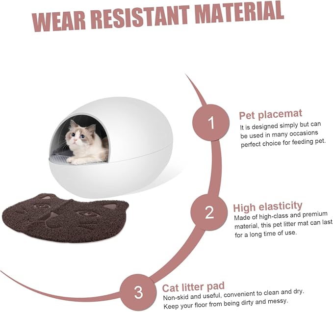 Happy Paws 2-in-1 Cat Feeding & Litter Catcher Mat