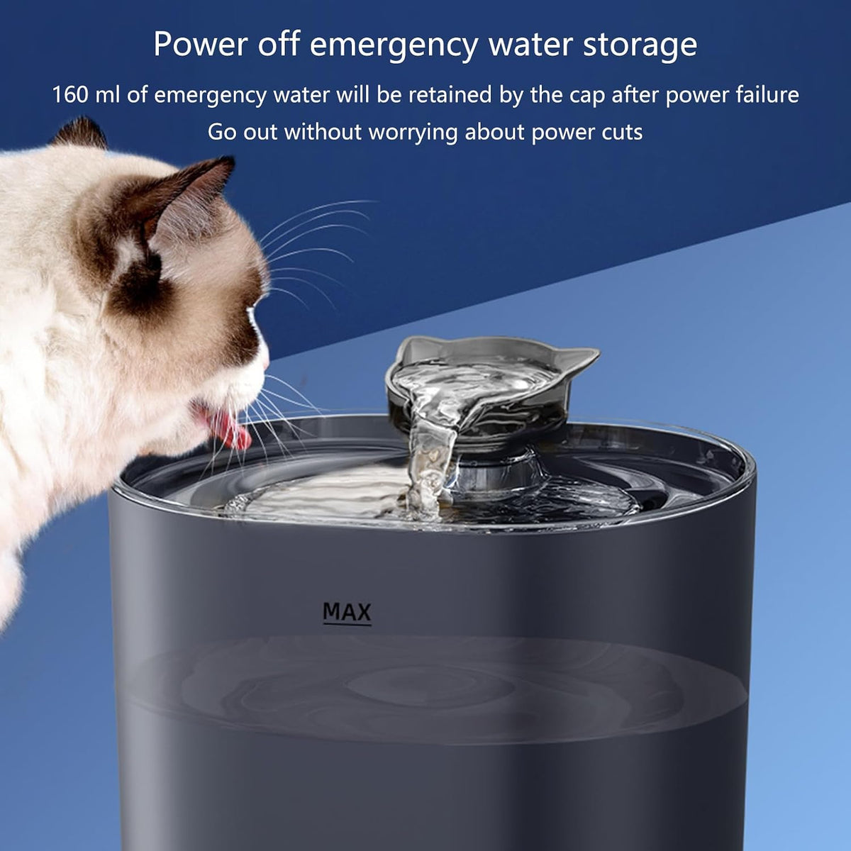 Cat-Shaped Spout Pet Water Fountain