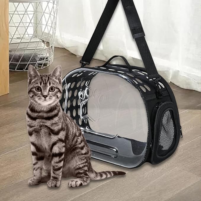 Transparent Portable Pet Carrier Bag for Cats & Small Dogs