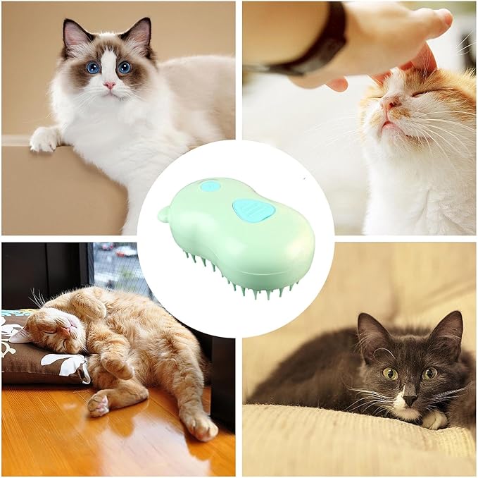 Pet Soft Steamy Brush for Removing Tangled And Loose Hair