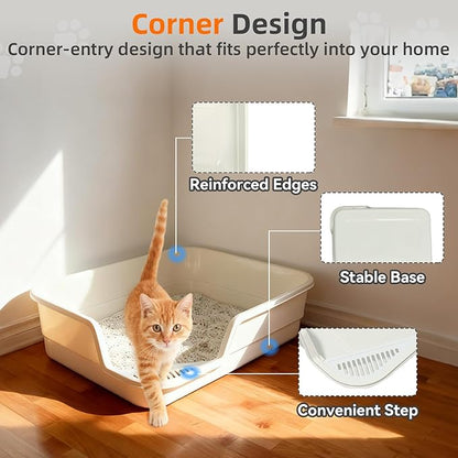 PawEase Cat Litter Tray with Scoop
