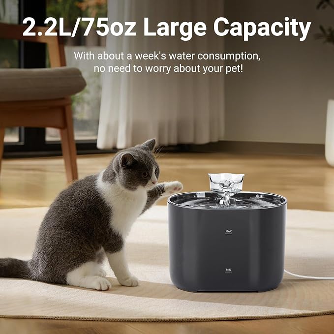 Cat-Shaped Spout Pet Water Fountain