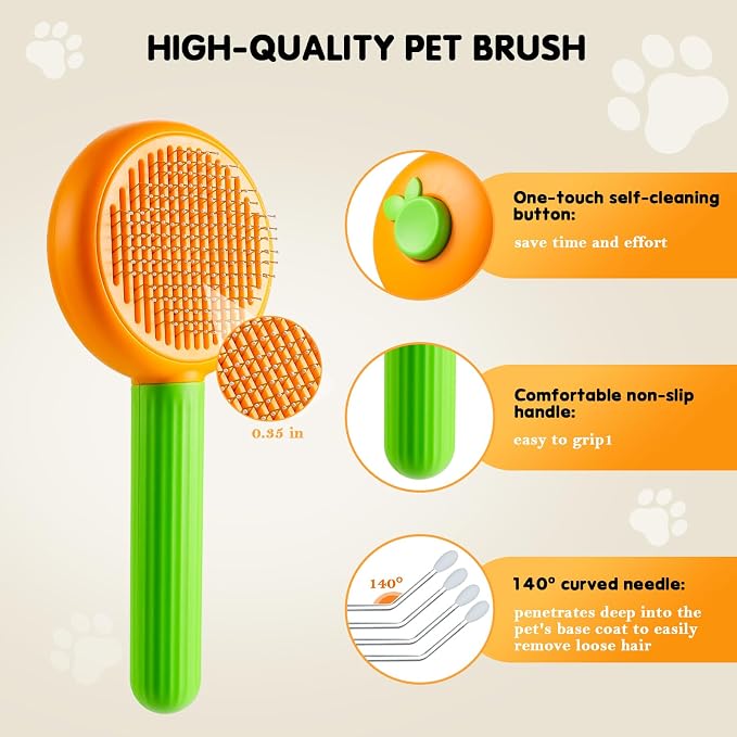 Lime Shaped Pet Grooming Brush