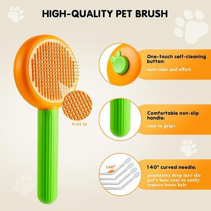 Lime Shaped Pet Grooming Brush