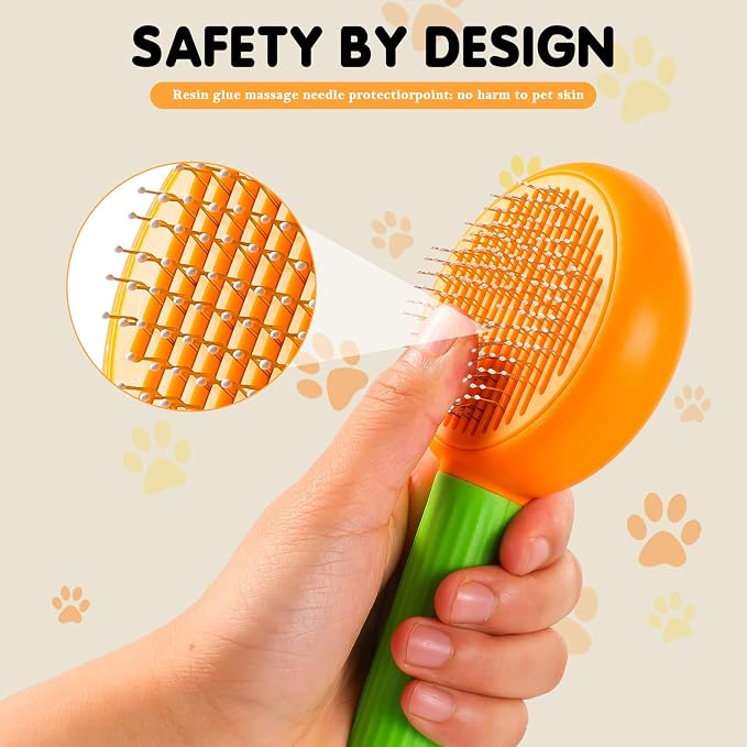 Lime Shaped Pet Grooming Brush