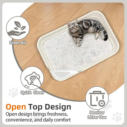 PawEase Cat Litter Tray with Scoop