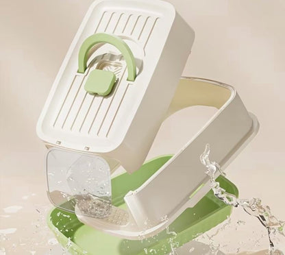 Portable Enclosed Cat Litter Box with Handle