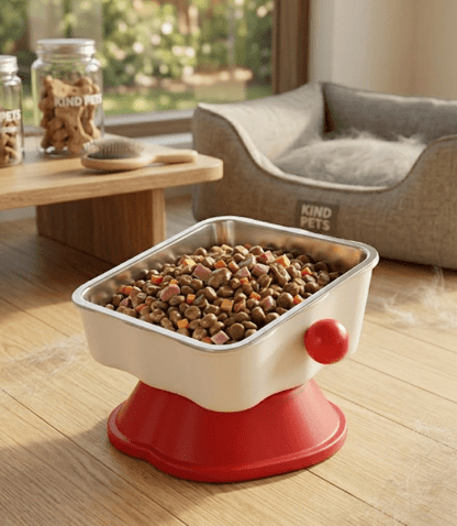 Anti-Slip Tilted Stainless Pet Food Bowl
