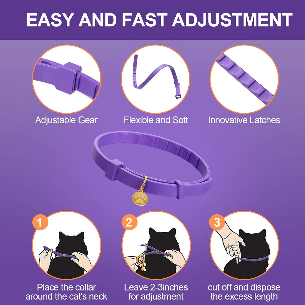 Anxiety Relief Pheromone Calming Collars for Cats and Dogs