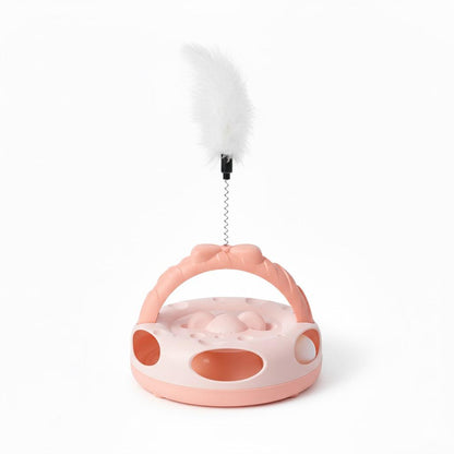 Arched Cat Track Toy With Teaser Stick