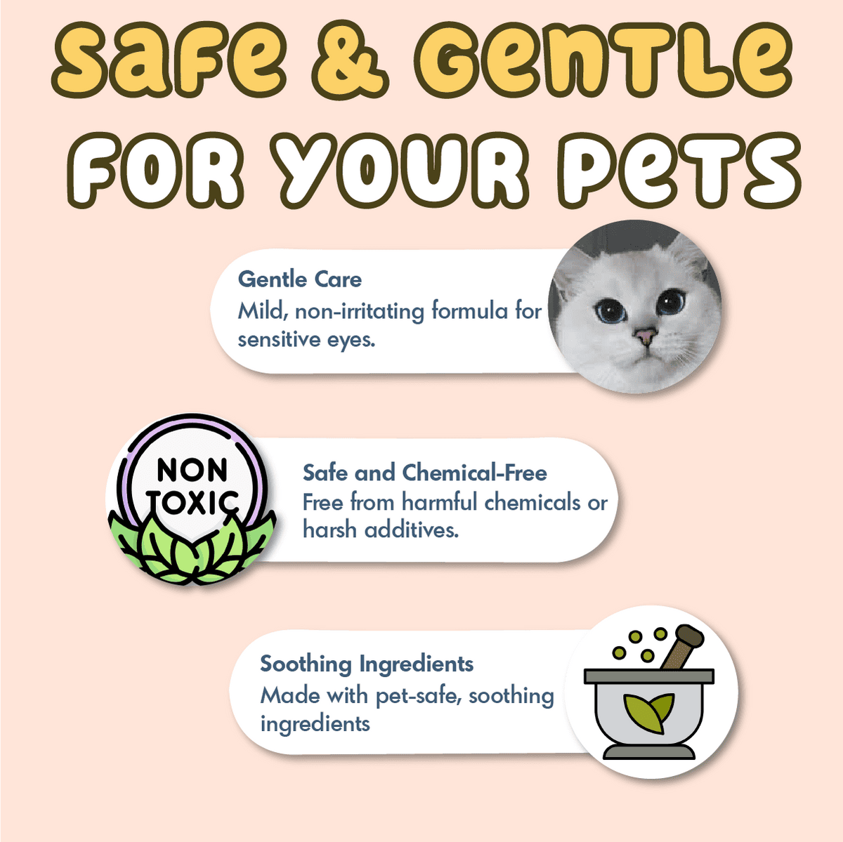 Best Quality Eye Cleaning Wipes for Cats & Dogs (100 Wipes) (Free Delivery)