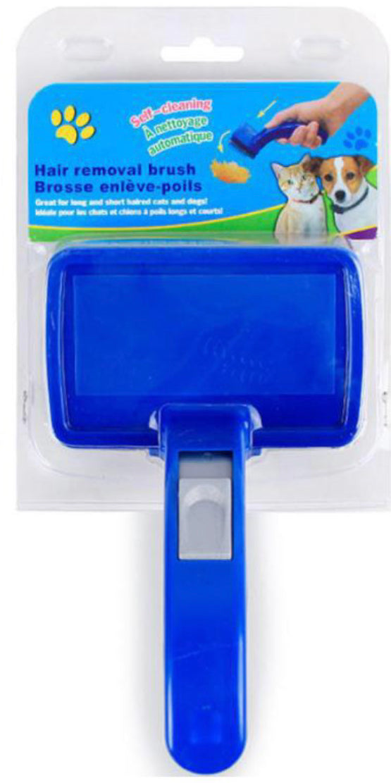 Blue Button Slicker Brush for Cats and Dogs