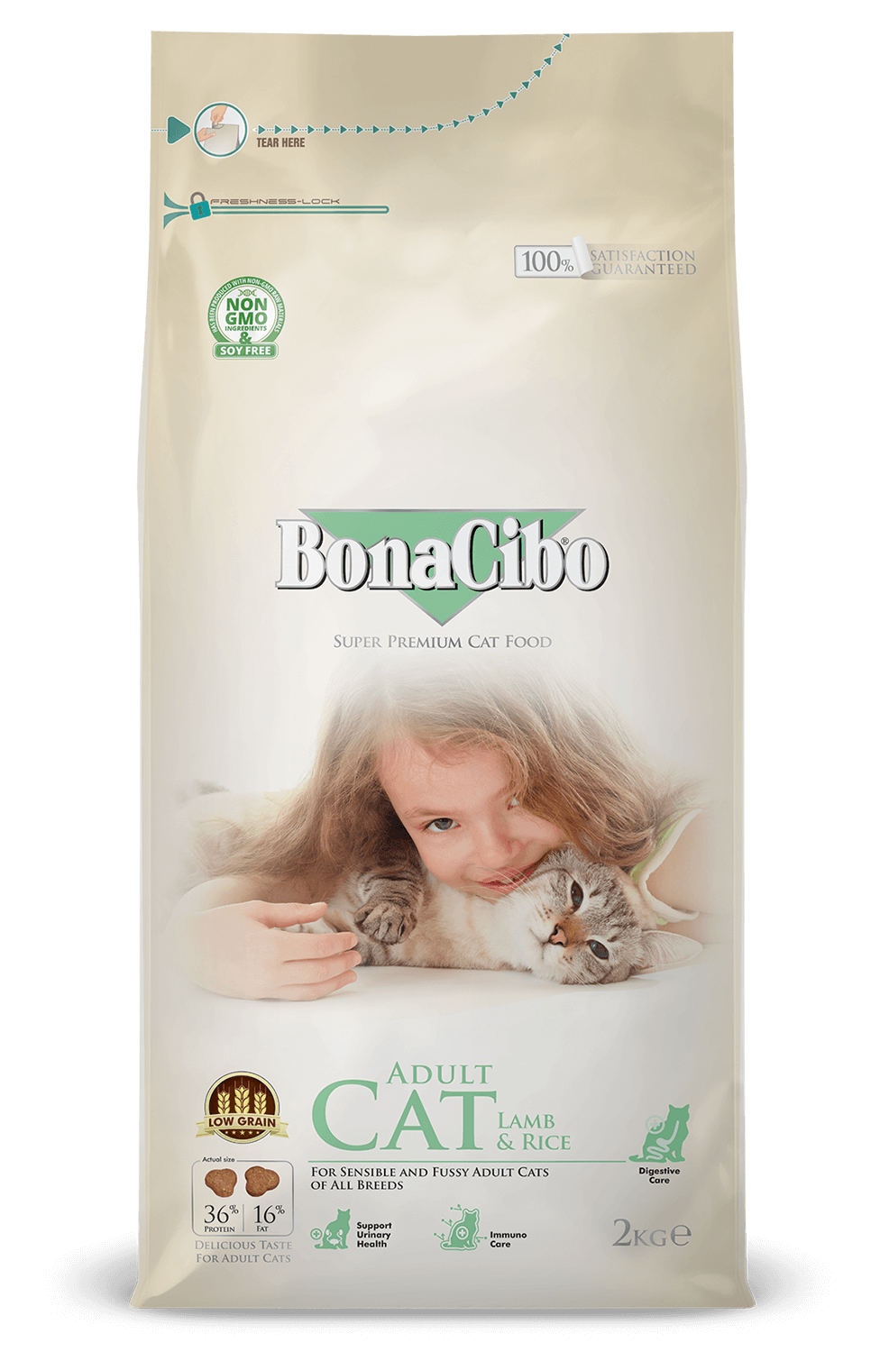 Bonacibo Adult Cat Lamb & Rice - 2 Kg