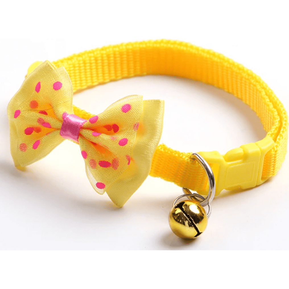 Cat Bow Collars with Bell Adjustable For Cats