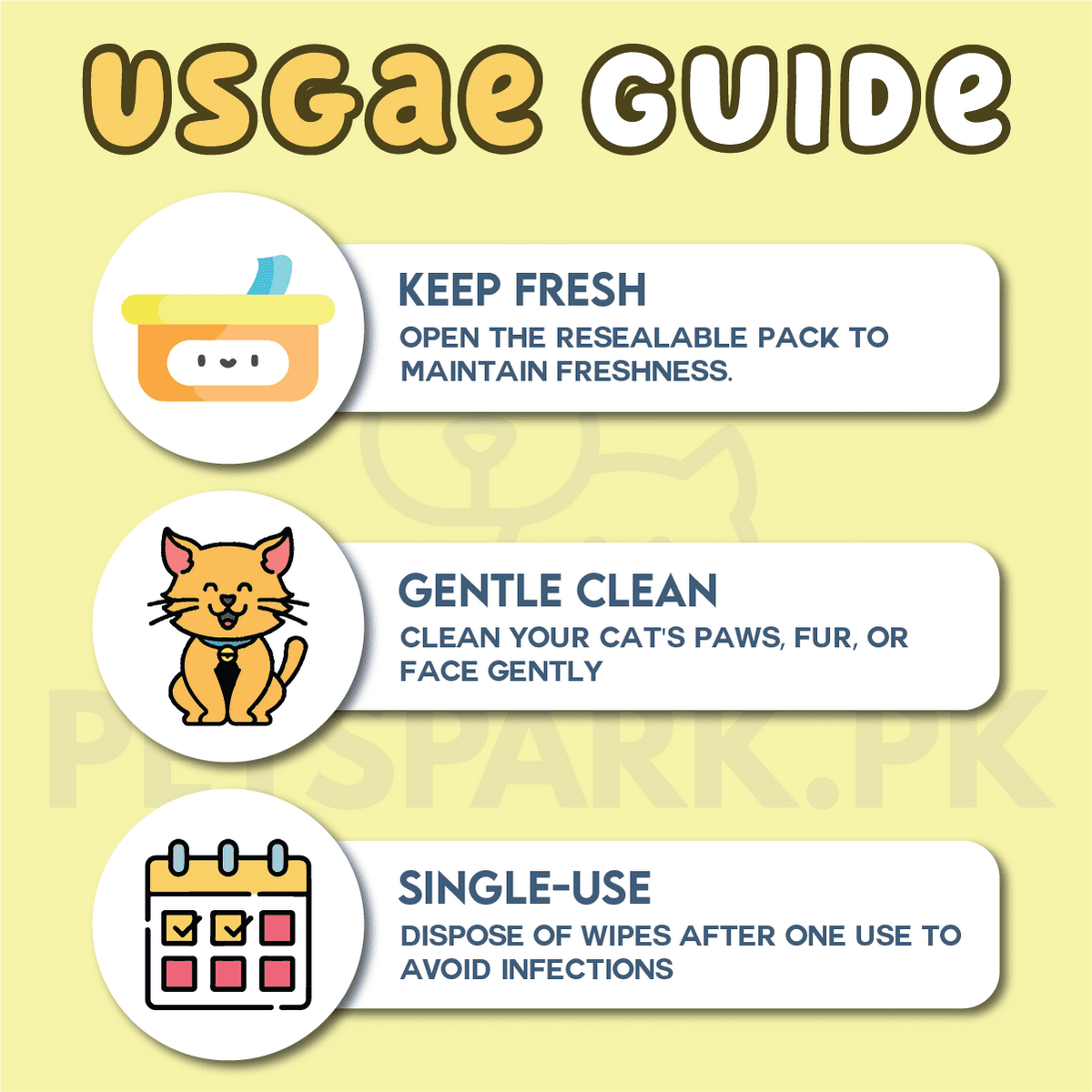 Imported Cat/Dog Cleaning Wipes (80 Pieces)