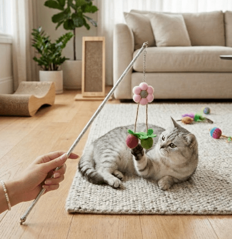 Cat Glitter Playing Sticks