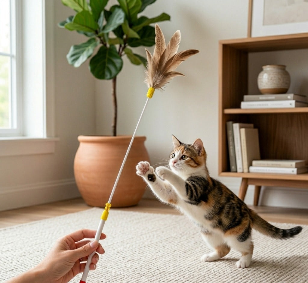 Cat Glitter Playing Sticks