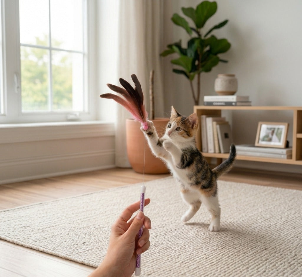 Cat Glitter Playing Sticks