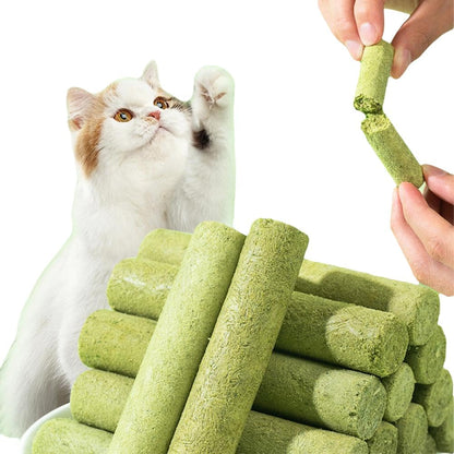 Cat Grass Teething Sticks for Hairballs  & Constipation (6 Sticks Pack)