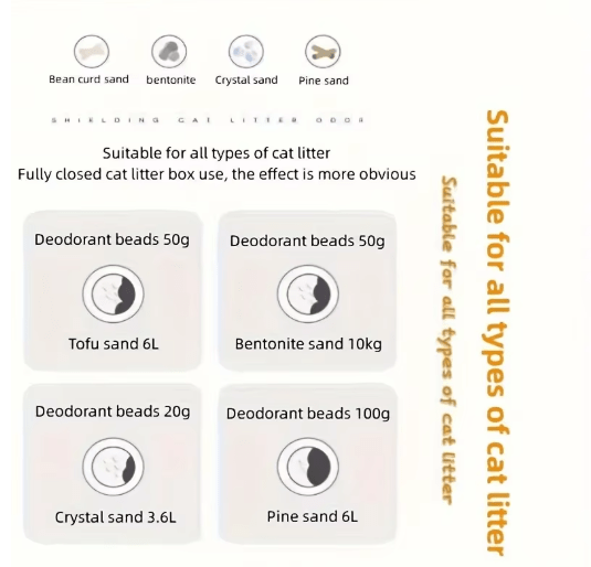 Cat Litter Deodoriser Beads 250ML