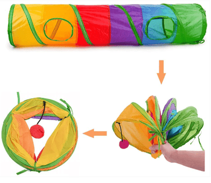 Cat Long Tunnel Toy with Ball for All Ages
