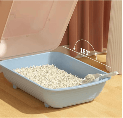 Cat Shape Colorful Covered Litter Box