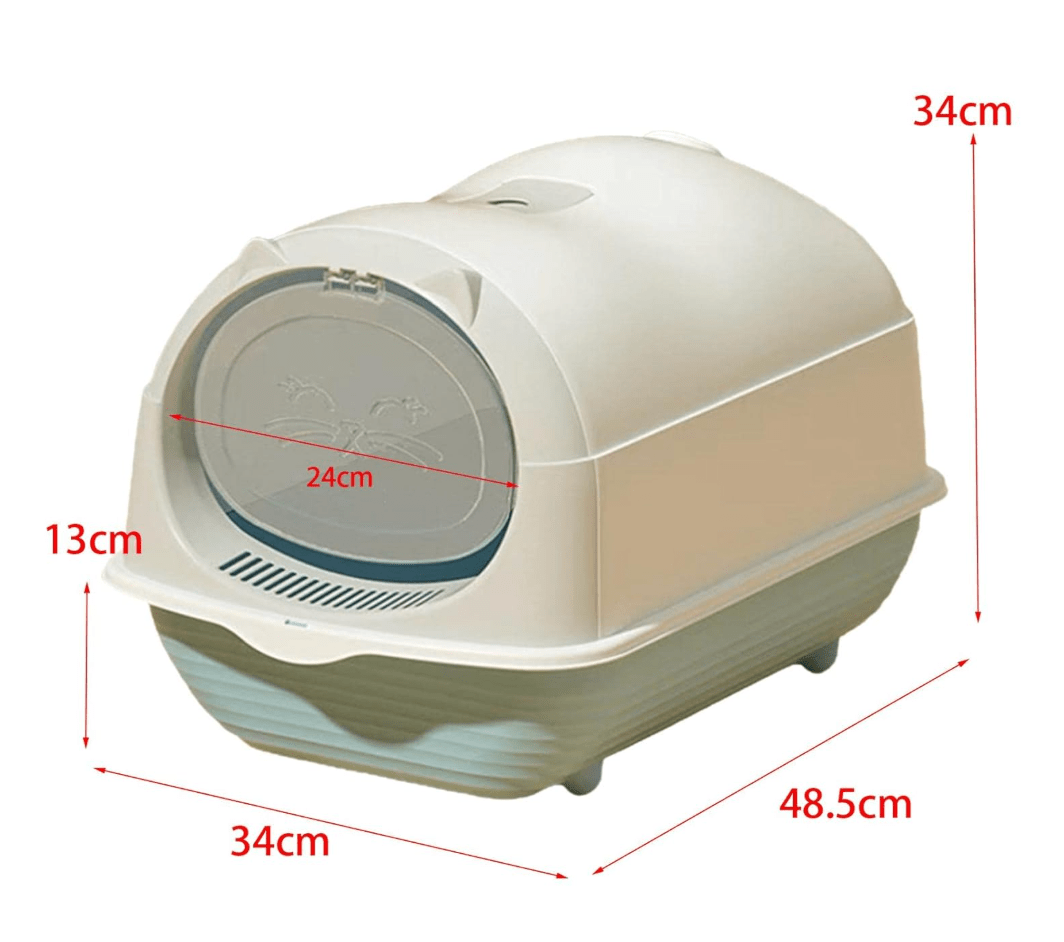 Cat Shape Colorful Covered Litter Box