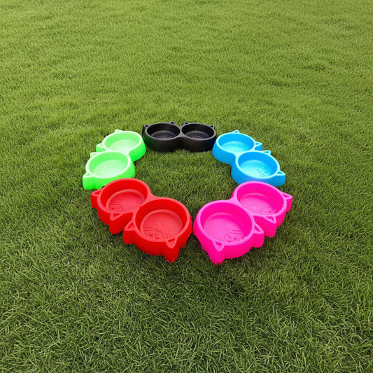Cat Shape Double Bowl