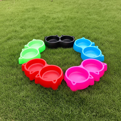 Cat Shape Double Bowl