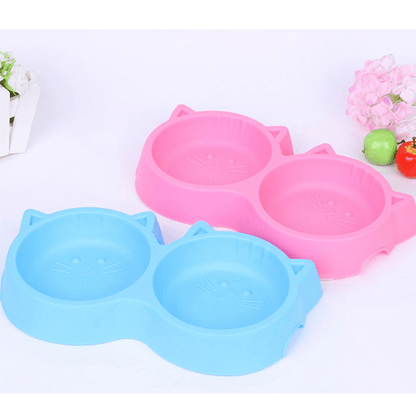 Cat Shape Double Bowl