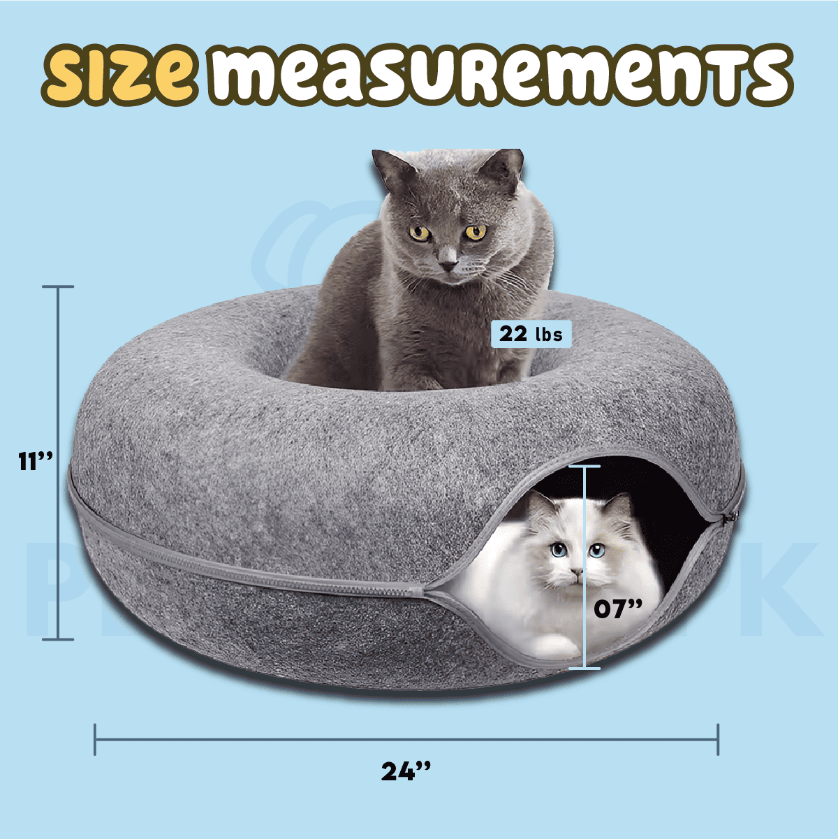 Cat Tunnel Bed for Indoor Cats Extra Large