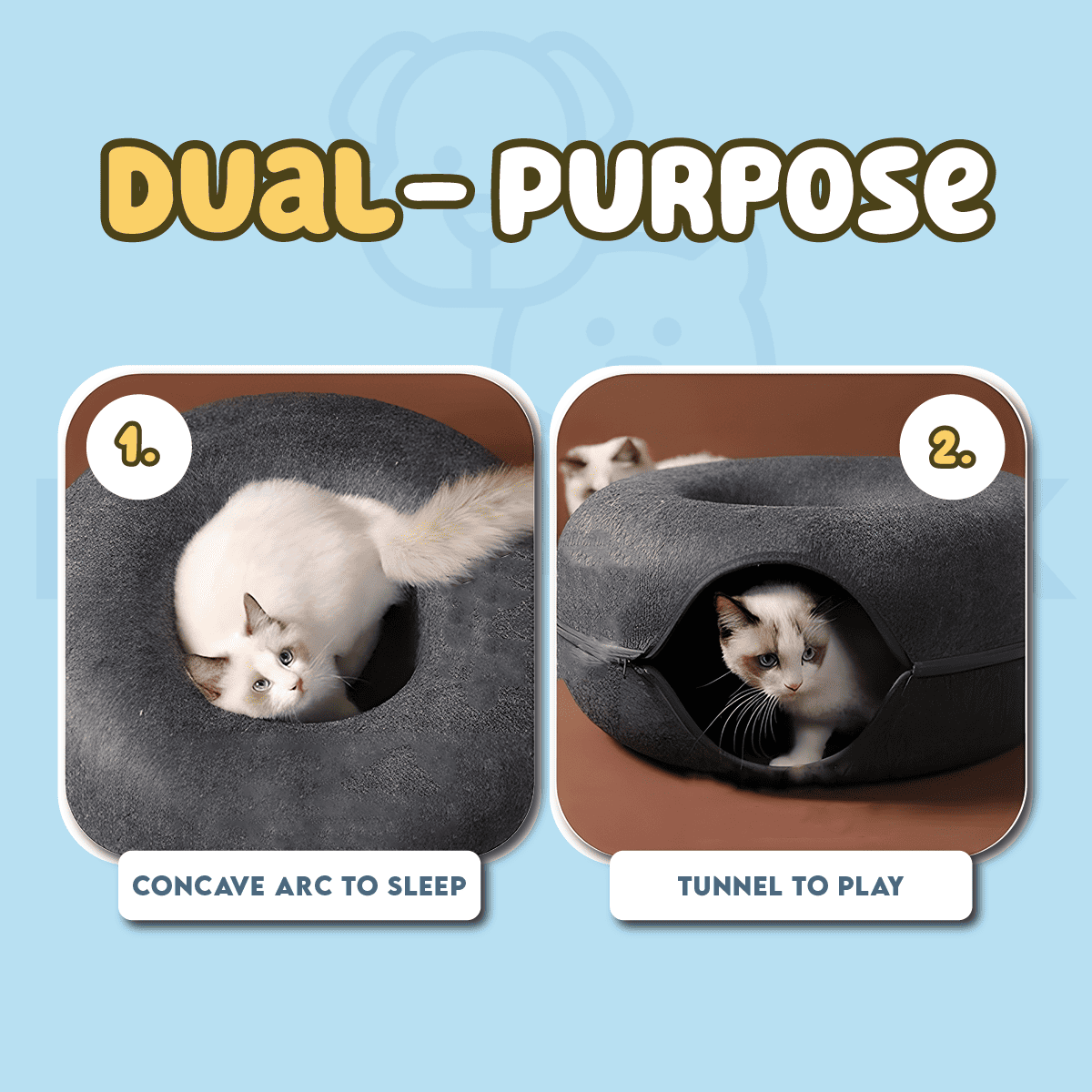 Cat Tunnel Bed for Indoor Cats Extra Large