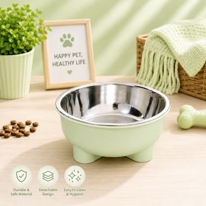 2-in-1 Detachable Pet Feeding Bowl