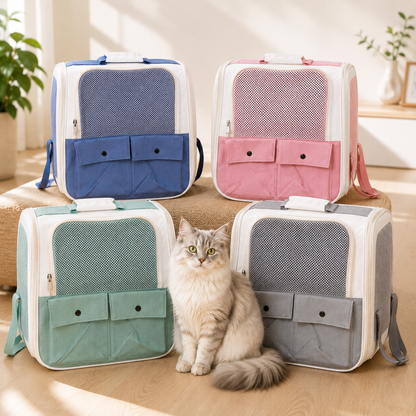 Moorpet Breathable Soft-Sided Pet Carrier for Cats & Small Dogs