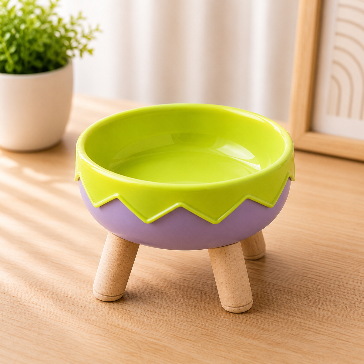 Egg Shell Design High-legged Bowl