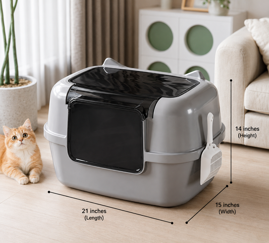 Fully Enclosed Cat Litter Box