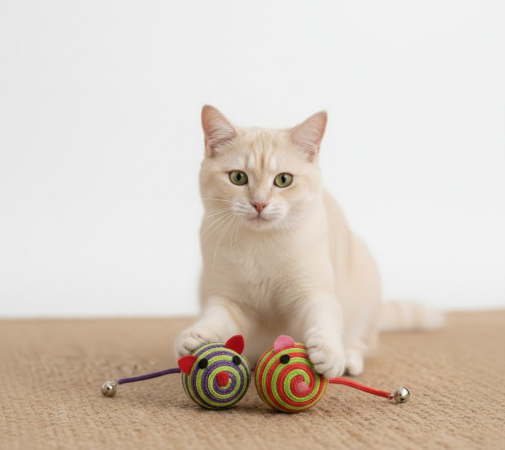 Colorful Cat Sisal Toy