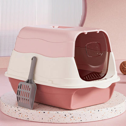 Colorful Kitten Covered Litter Box with Free Scoop