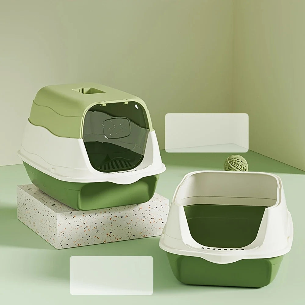 Colorful Kitten Covered Litter Box with Free Scoop